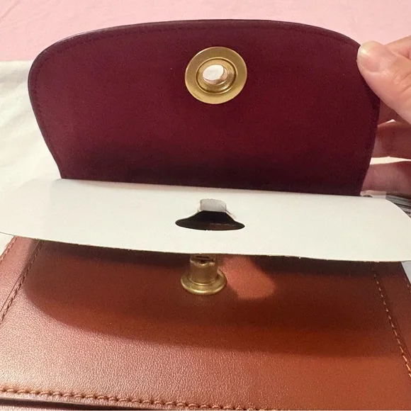 NWT COACH Madison Signature Coated Canvas Mini Shoulder Bag Crossbody Bag Brown - Picture 12 of 16